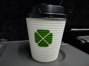 グリーン車サービスのコーヒー